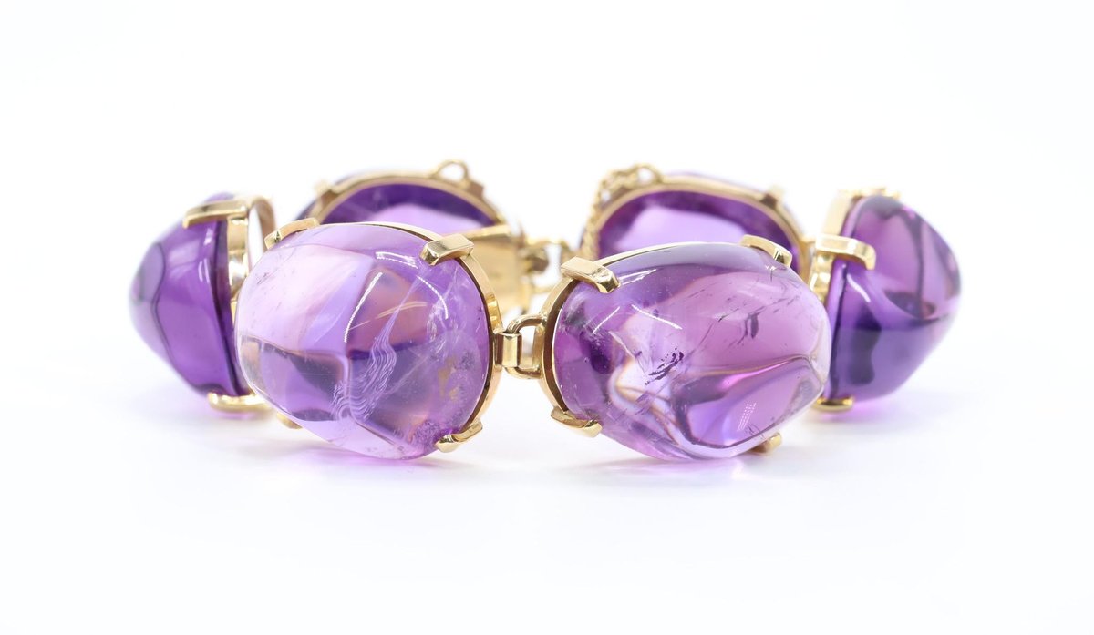 14k YG Amethyst Bracelet