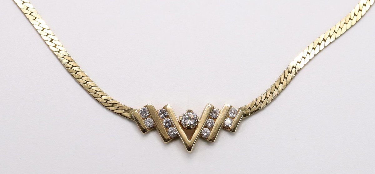 14k YG Diamond Necklace