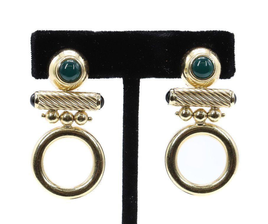14k YG Gemstone Earrings