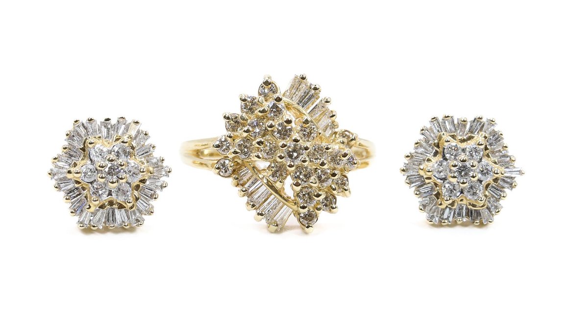 14k YG Ring and Earrings