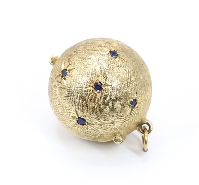 14k YG Ruby and Sapphire Pendant - Locket