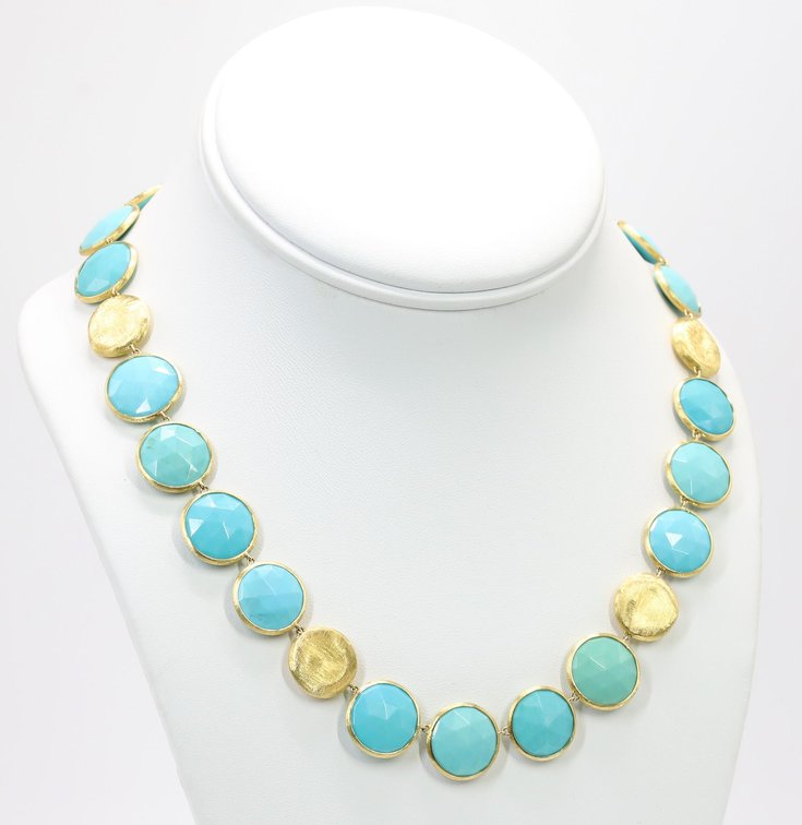 Marco Bicego 18k YG Turquoise Masterpiece Necklace