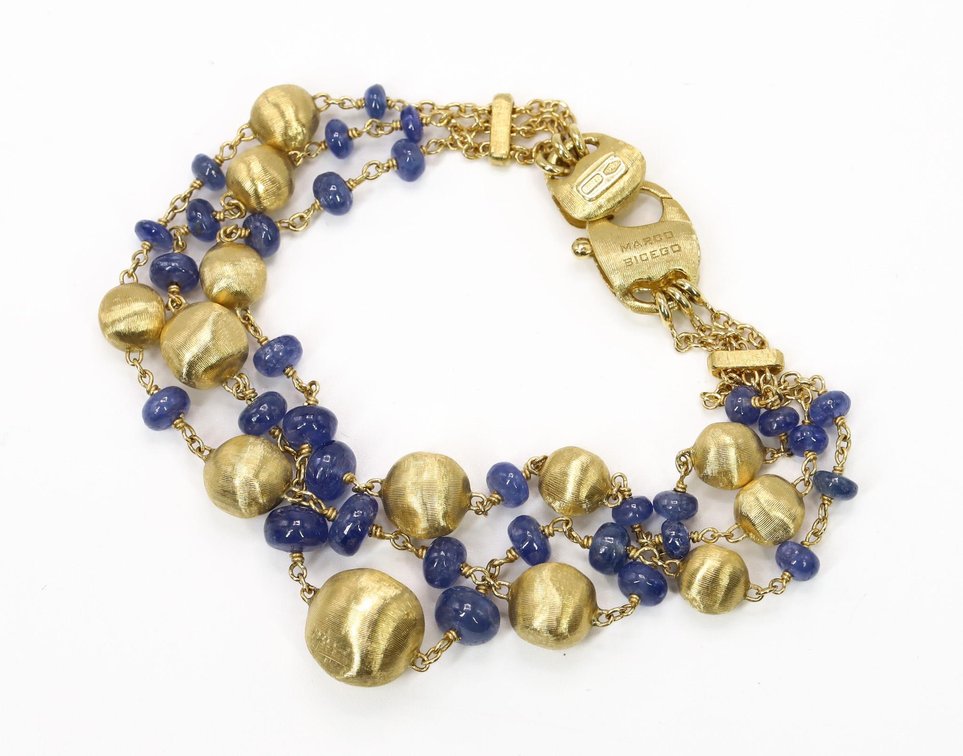 Marco Bicego Africa 18k YG Sapphire Bracelet