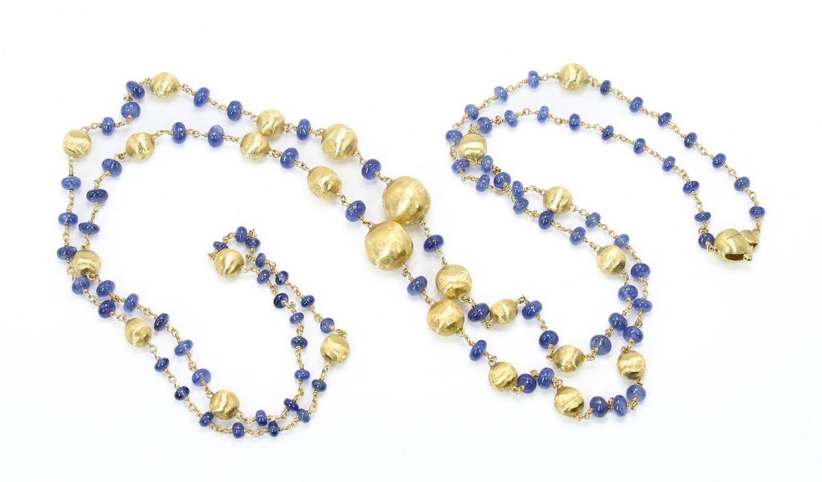 Marco Bicego Africa 18k YG Sapphire Necklace