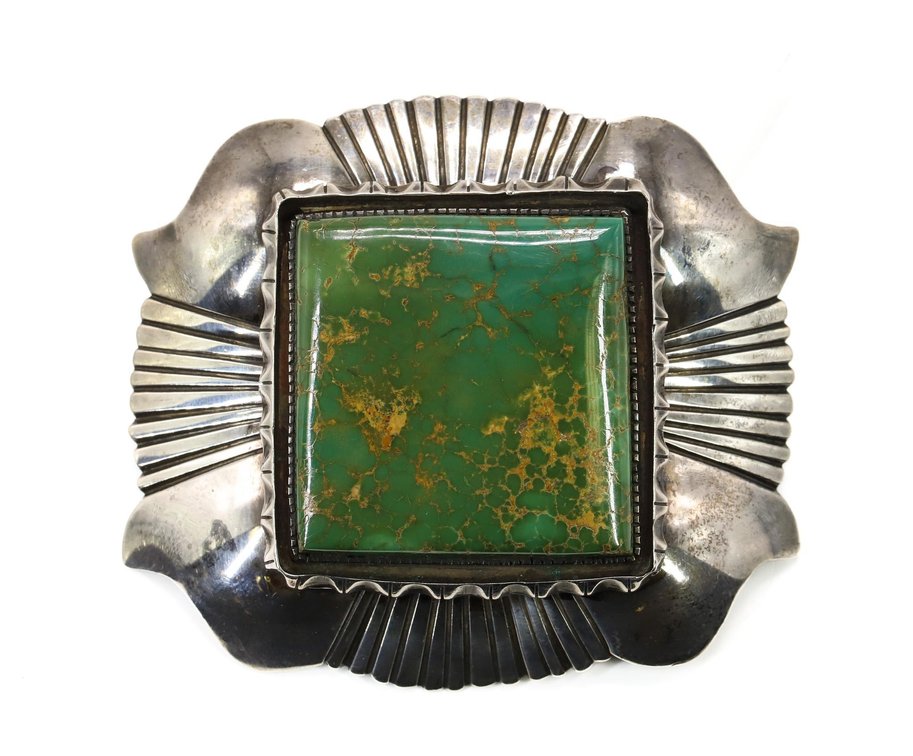 Signed Navajo Sterling Silver Buckle