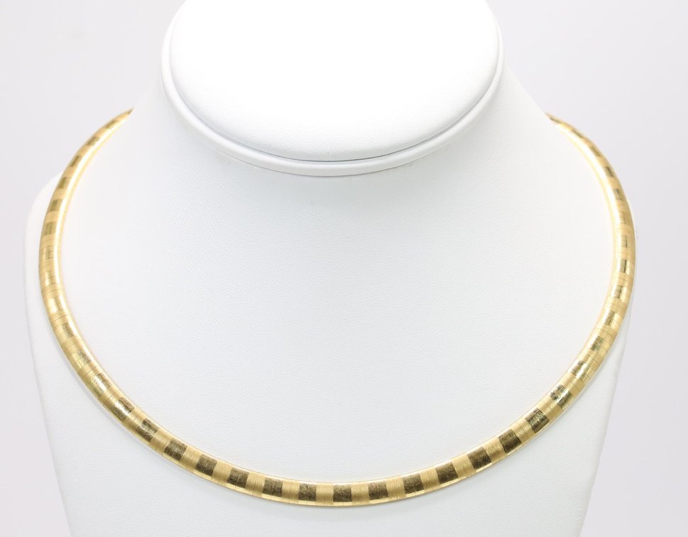 14k YG Omega Necklace
