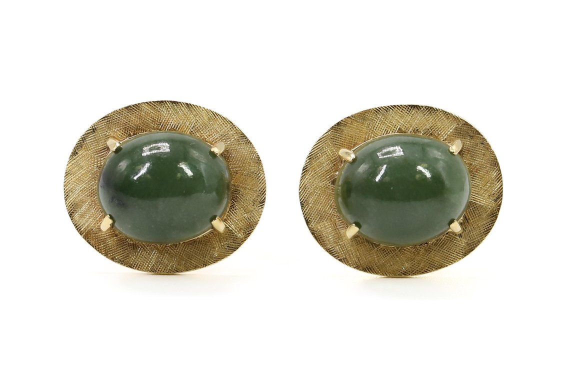 14k YG Serpentine Cufflinks