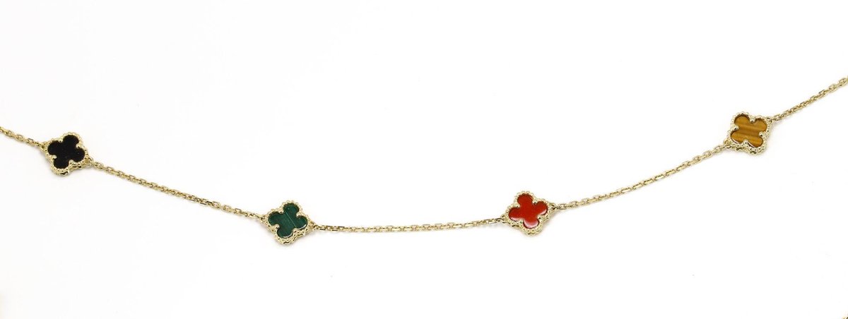 18k YG Gemstone Necklace