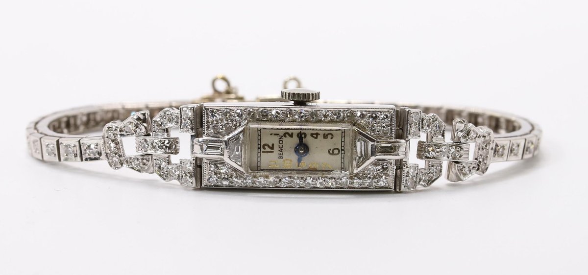 Platinum and Diamond Ladies Wristwatch
