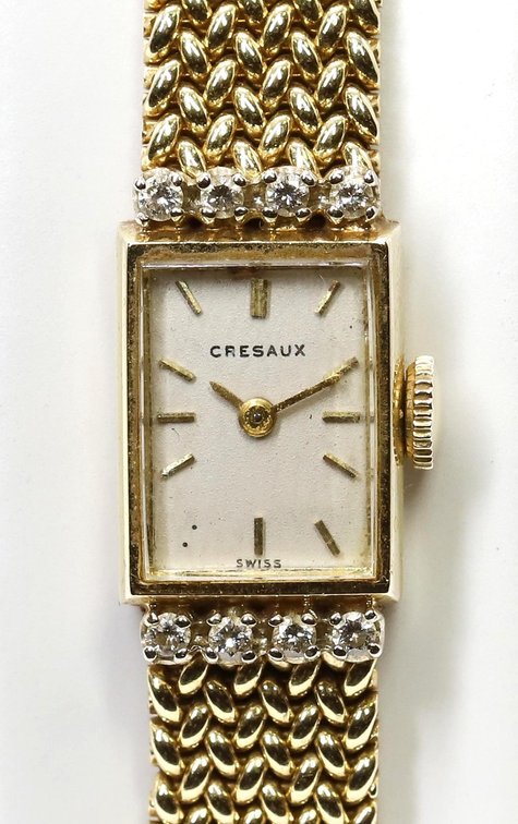 14k and Diamond Ladies Cresaux Wristwatch