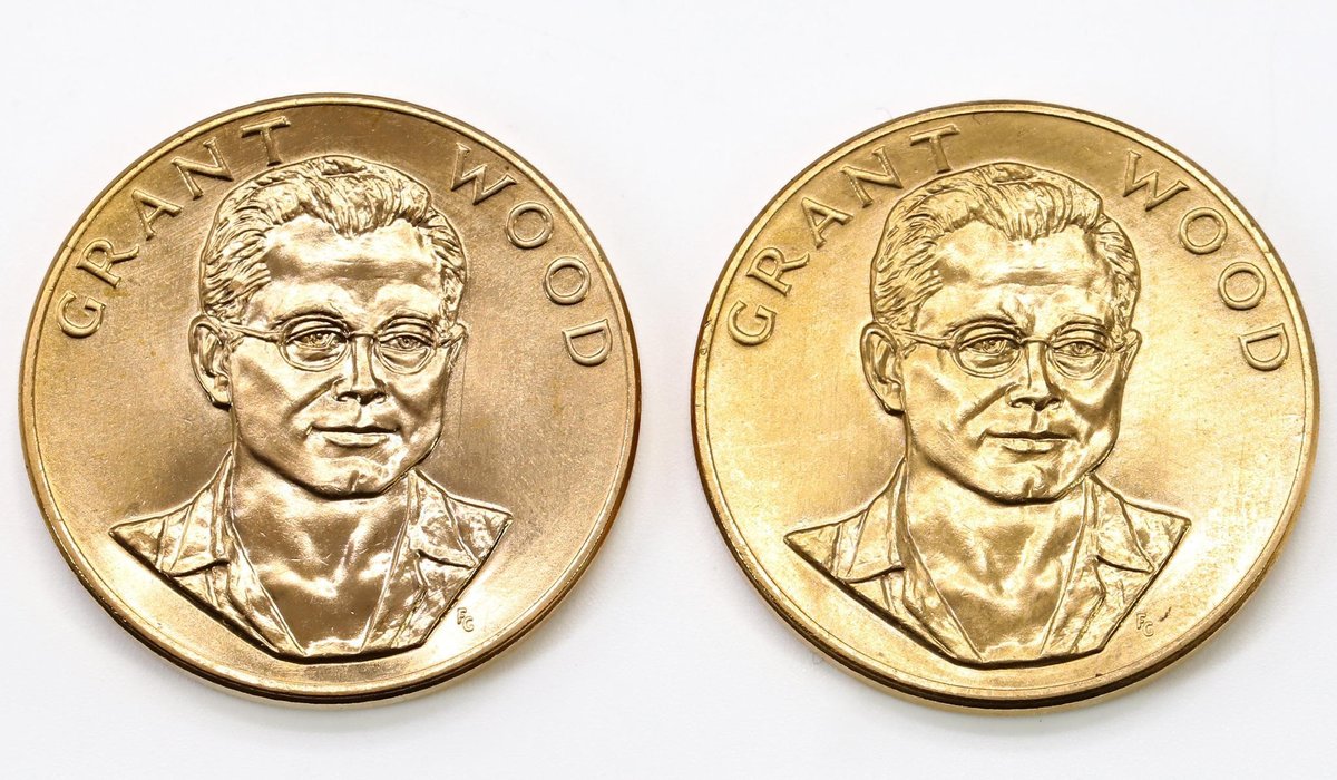 American Arts Gold Medallion - Grant Wood