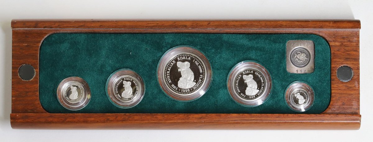1998 Australia 5-Coin Platinum Koala Proof Set (1.9 oz)