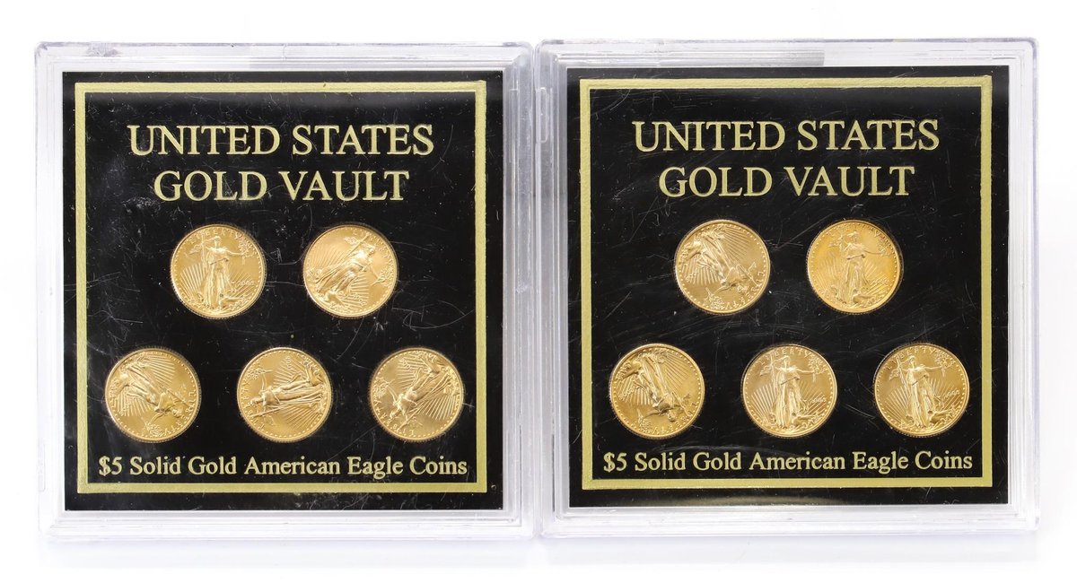 2006 $10 1/10th oz .999 Fine Gold Coins (10) 
