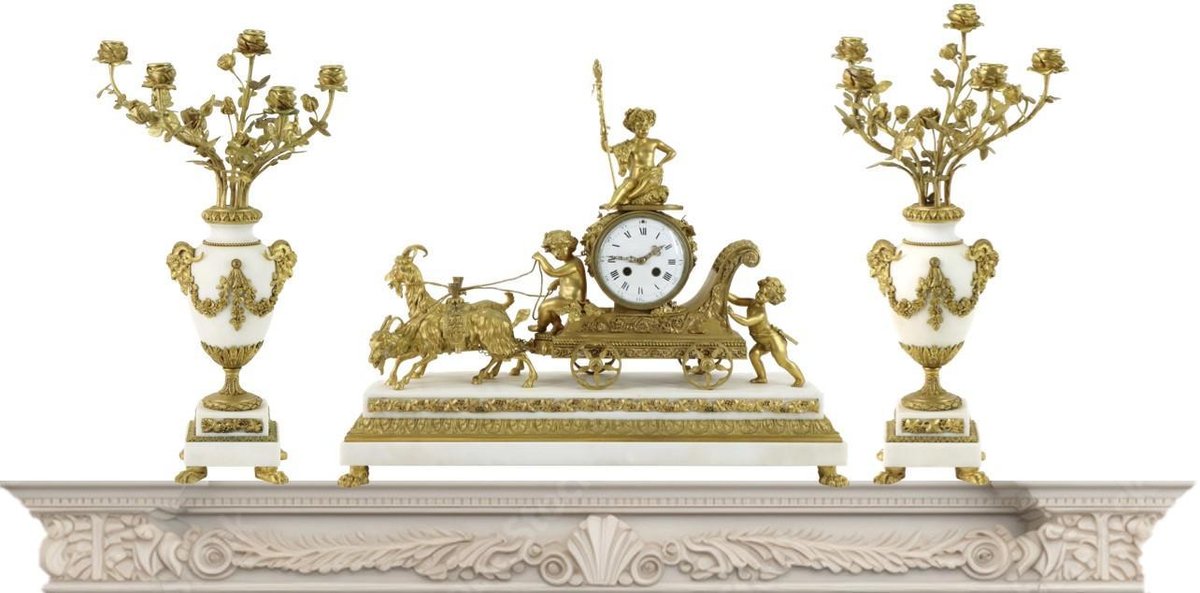 Samuel Marti Clock and Garniture
