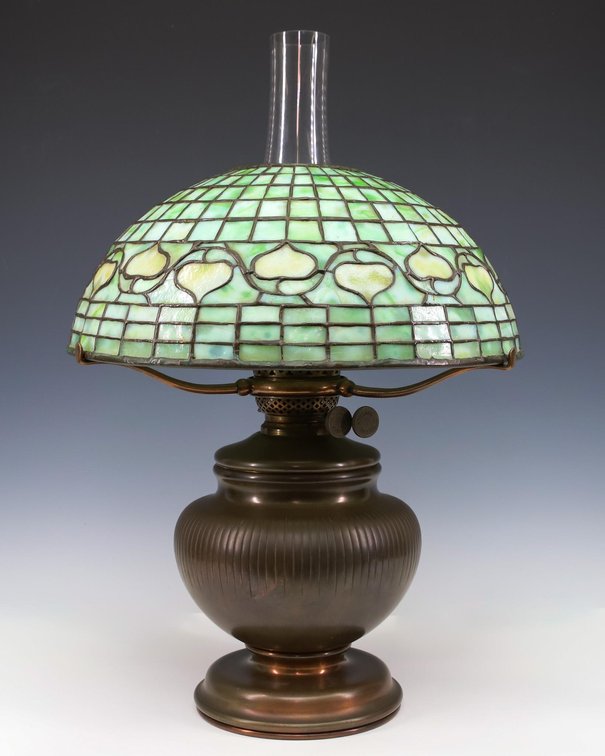Tiffany Studios Slag Oil Lamp