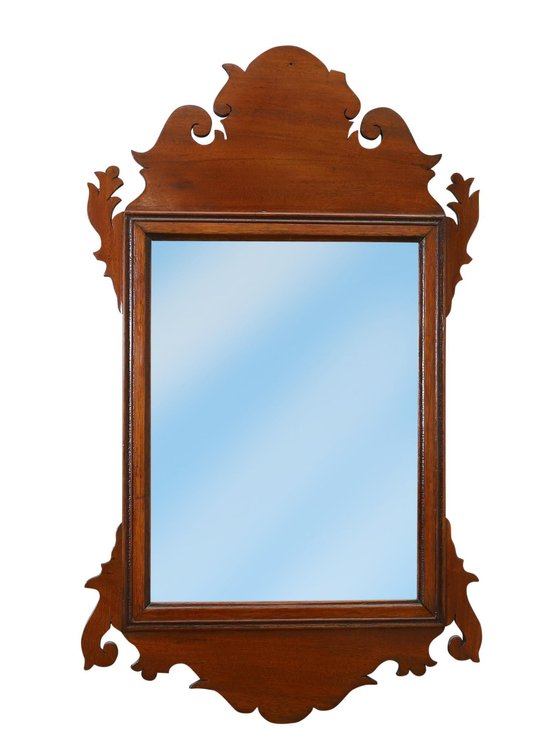 Chippendale Mahogany Looking Glass