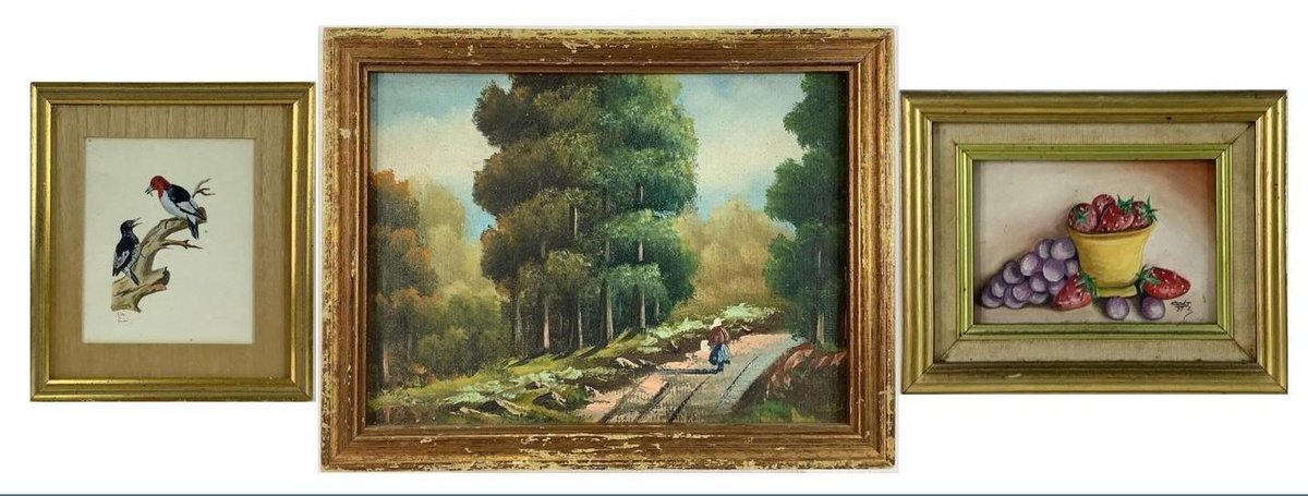 Artwork Grouping, signed