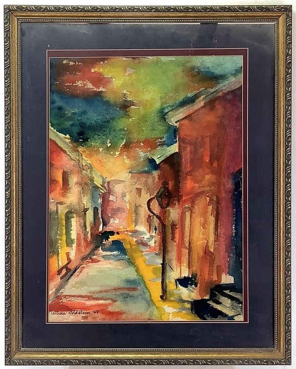 Watercolor, signed