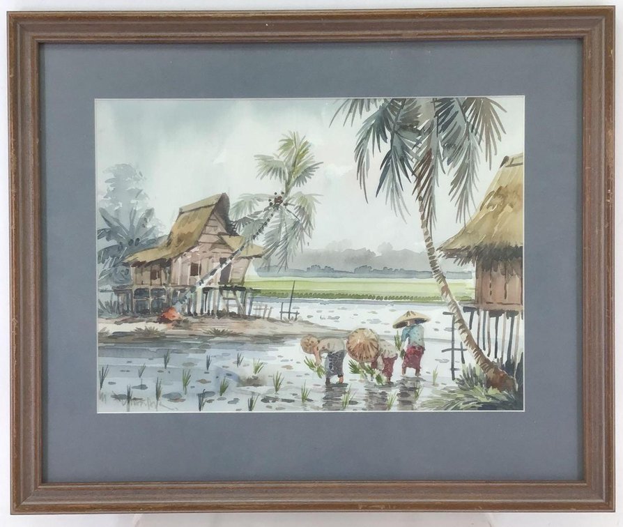 Watercolor, signed