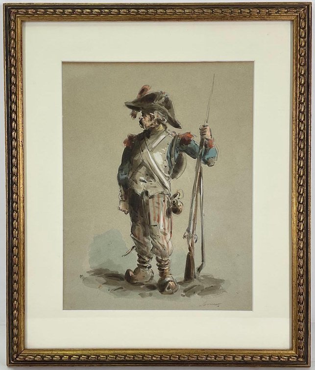 Watercolor, signed
