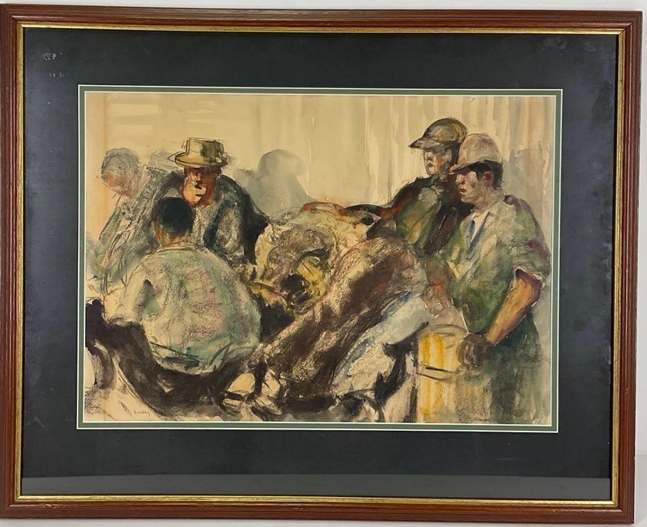 Watercolor, signed