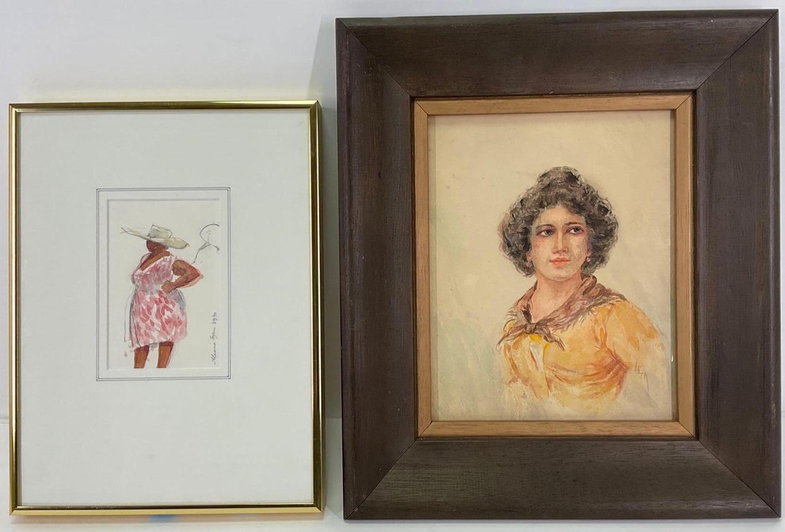 Watercolors, signed (2)