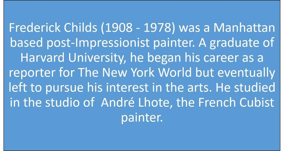 Frederick Childs Biography 