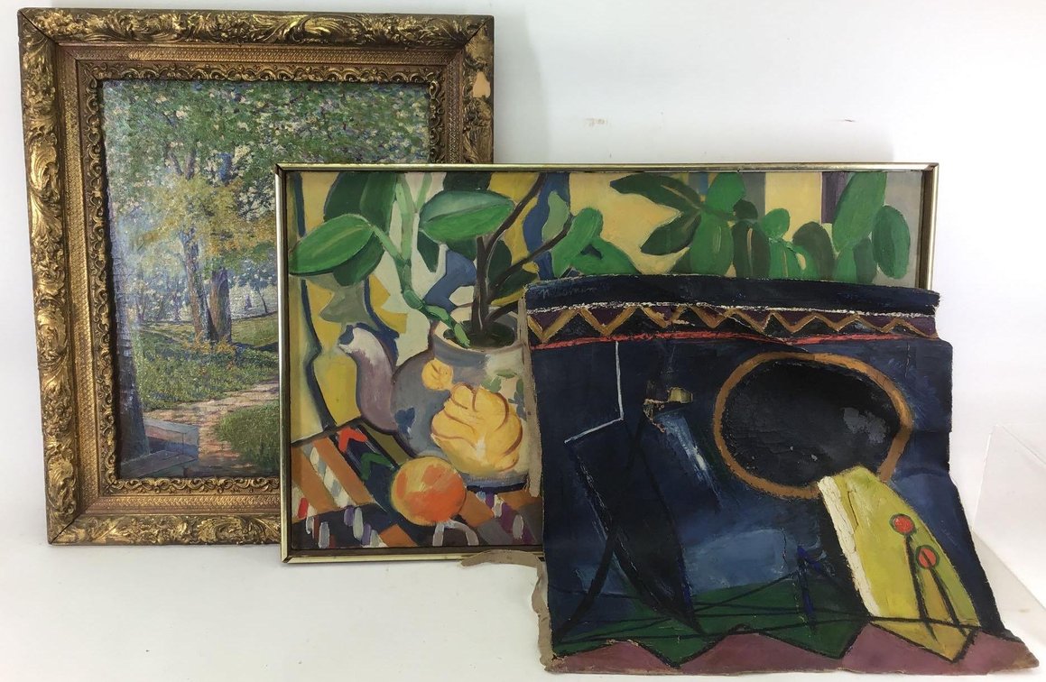 Oil on Canvas (3), signed