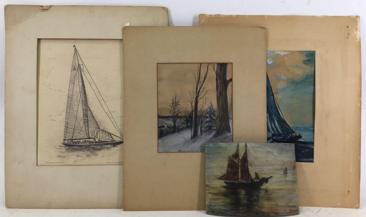 Watercolors, signed