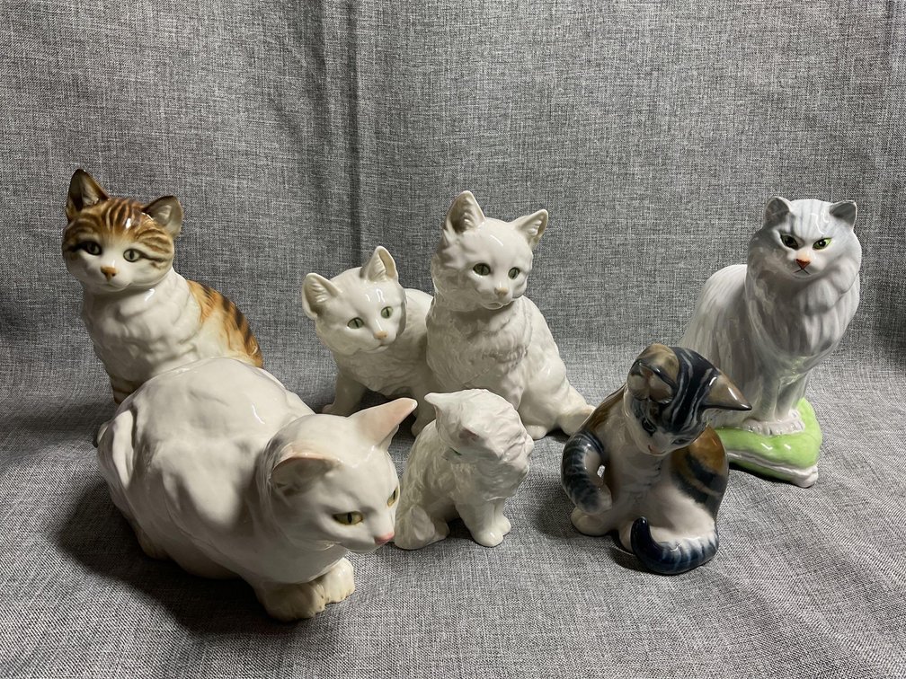 Porcelain Cat Figures