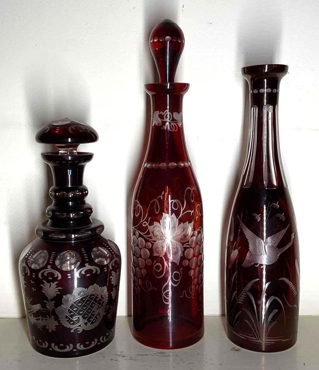 Bohemian Glass Decanters