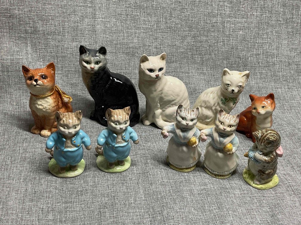 Beswick and Belleek Cat Figurines