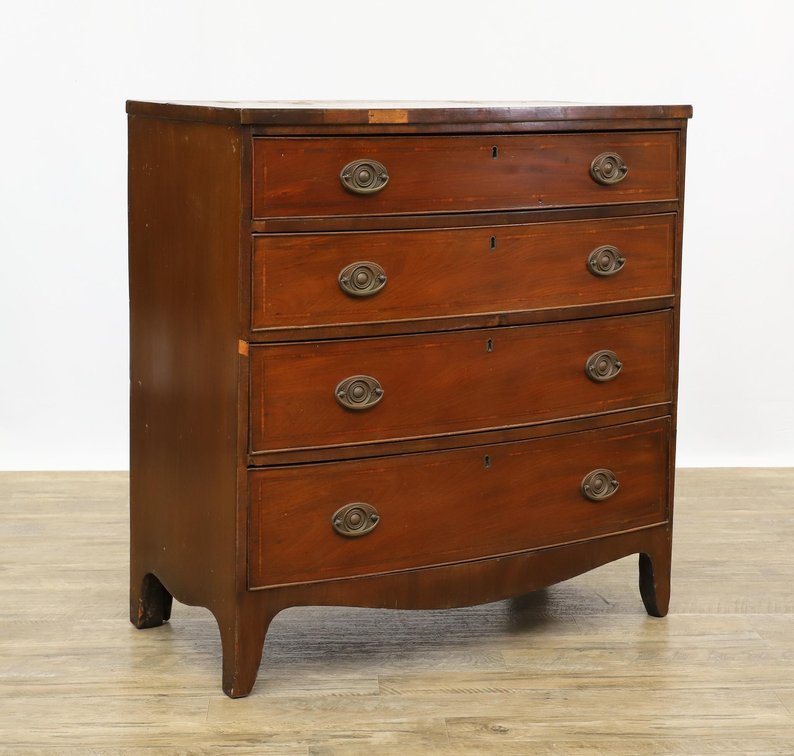 Federal Bow Front Chest of Drawers