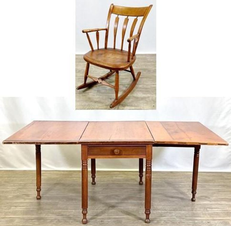 Gate Leg Table & Child's Rocking Chair