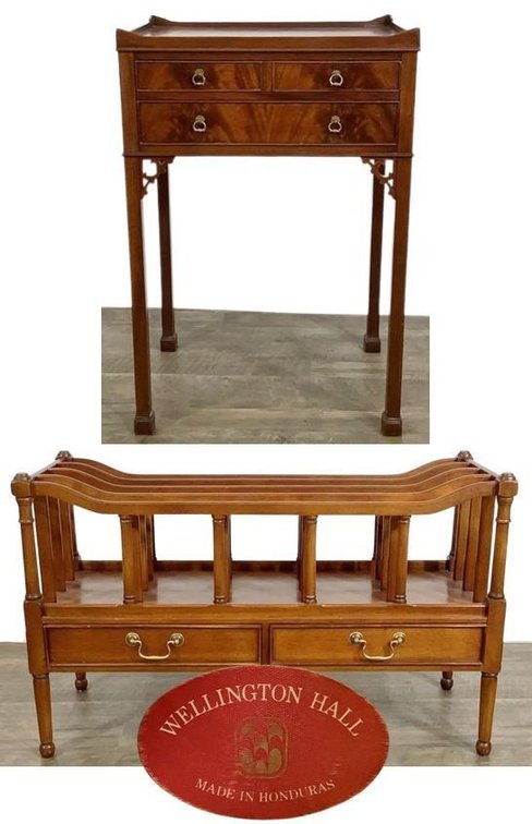 Wellington Hall Magazine Stand & End Table