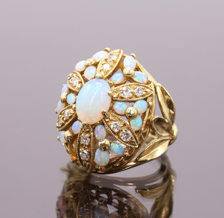 22k Opal and Diamond RIng