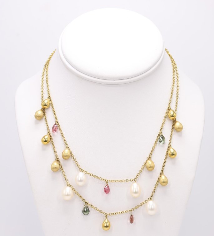 18k YG Pearl Necklace