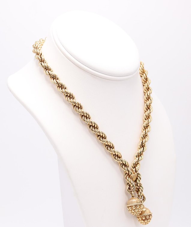 14k YG Acorn Necklace