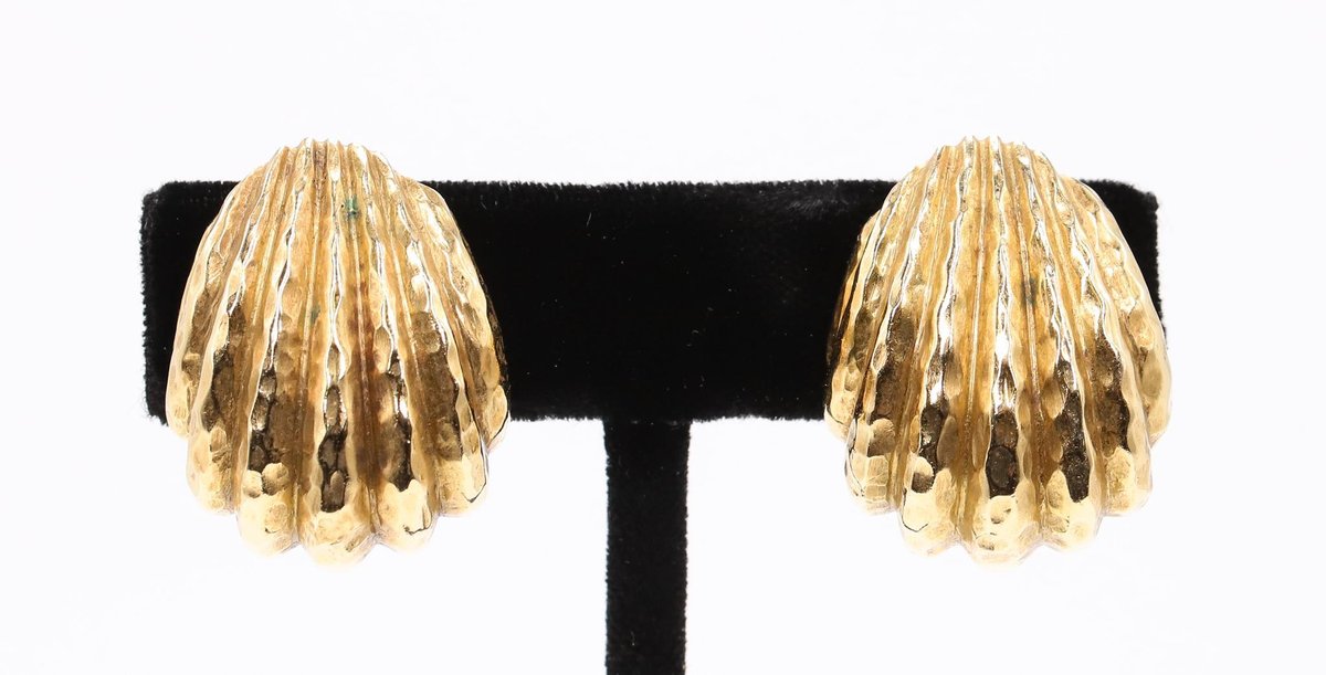 14k YG Art Deco Earrings