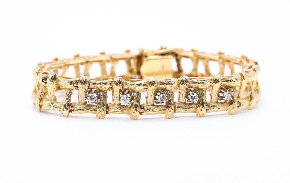 14k YG Diamond Bracelet