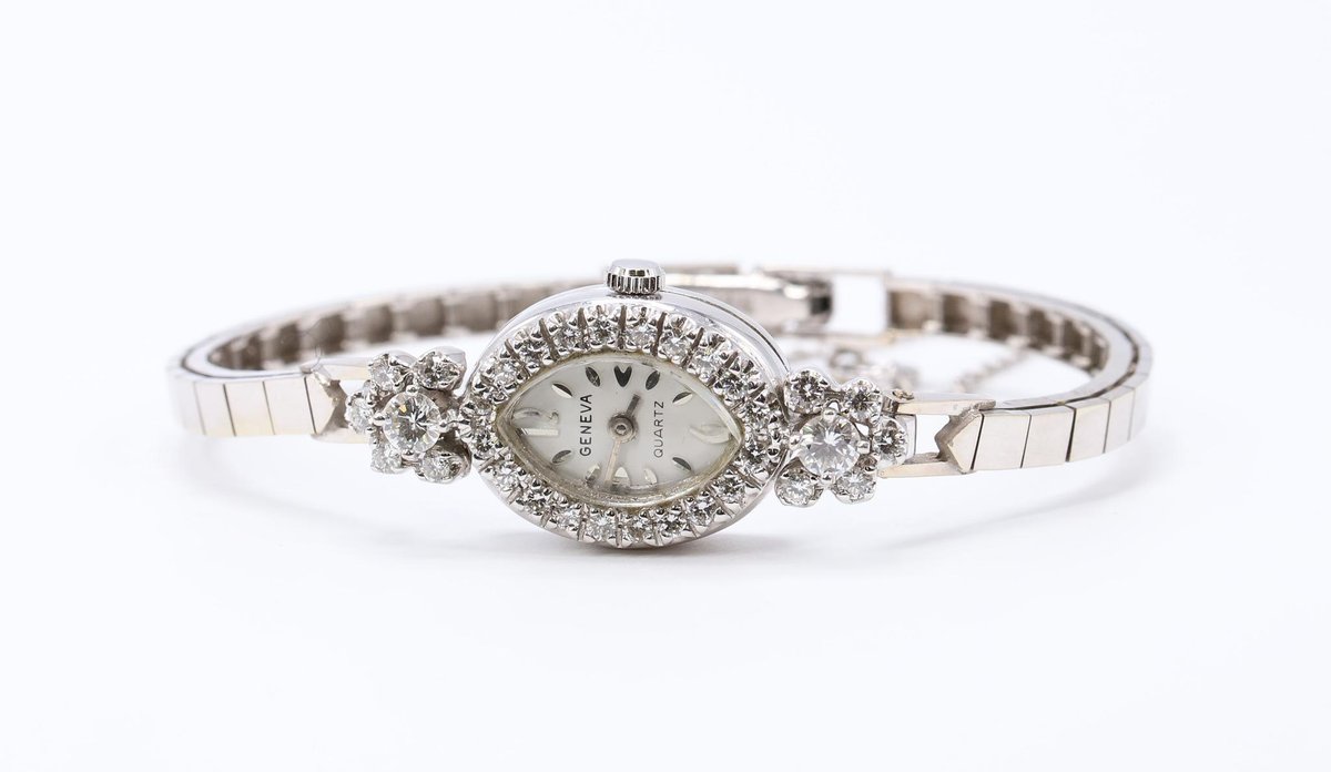 14K WG and Diamond Ladies Wristwatch