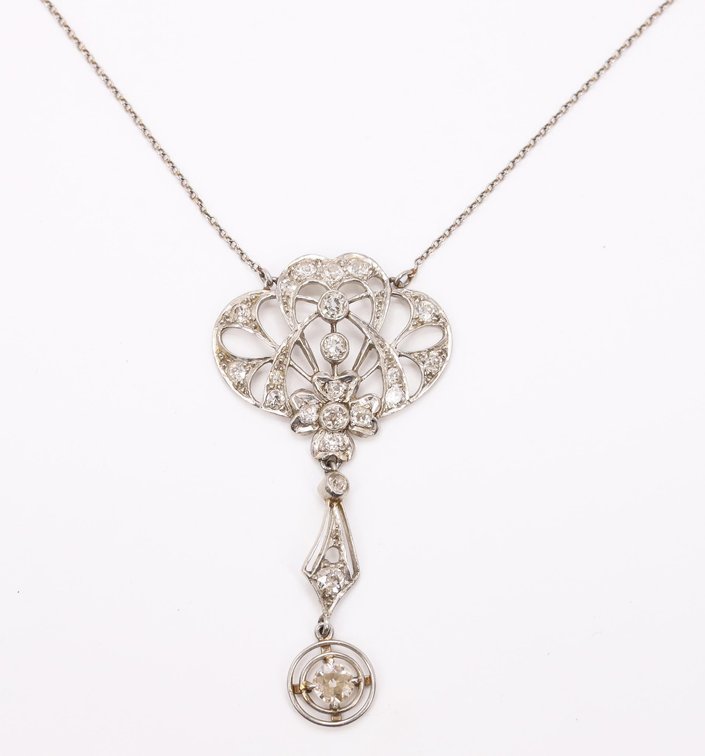 Victorian Platinum and Diamond Necklace