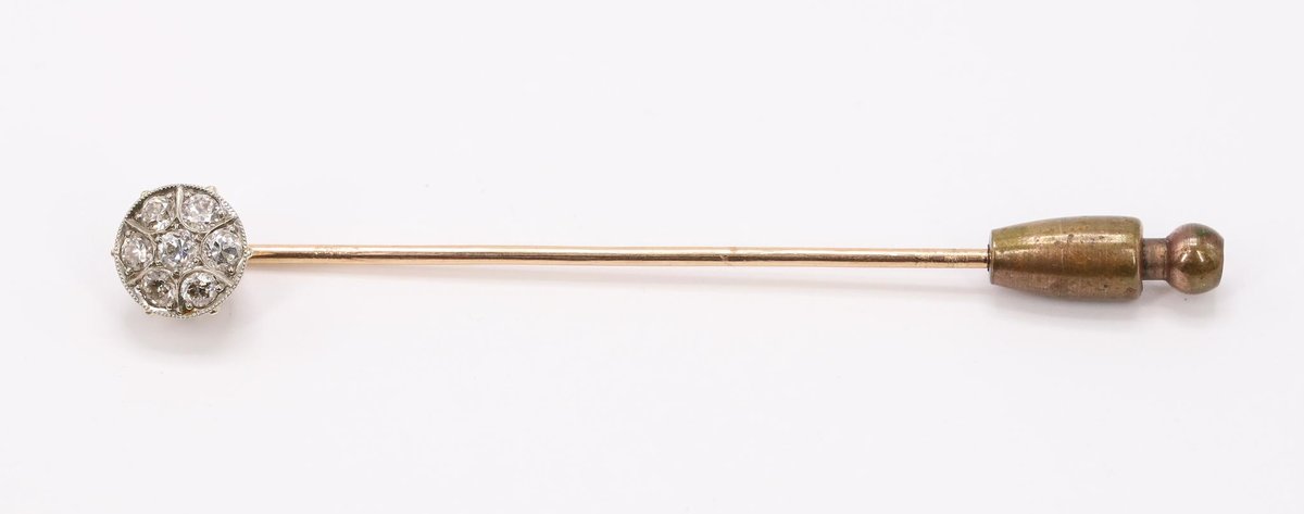 14k Gold and Diamond Stick Pin
