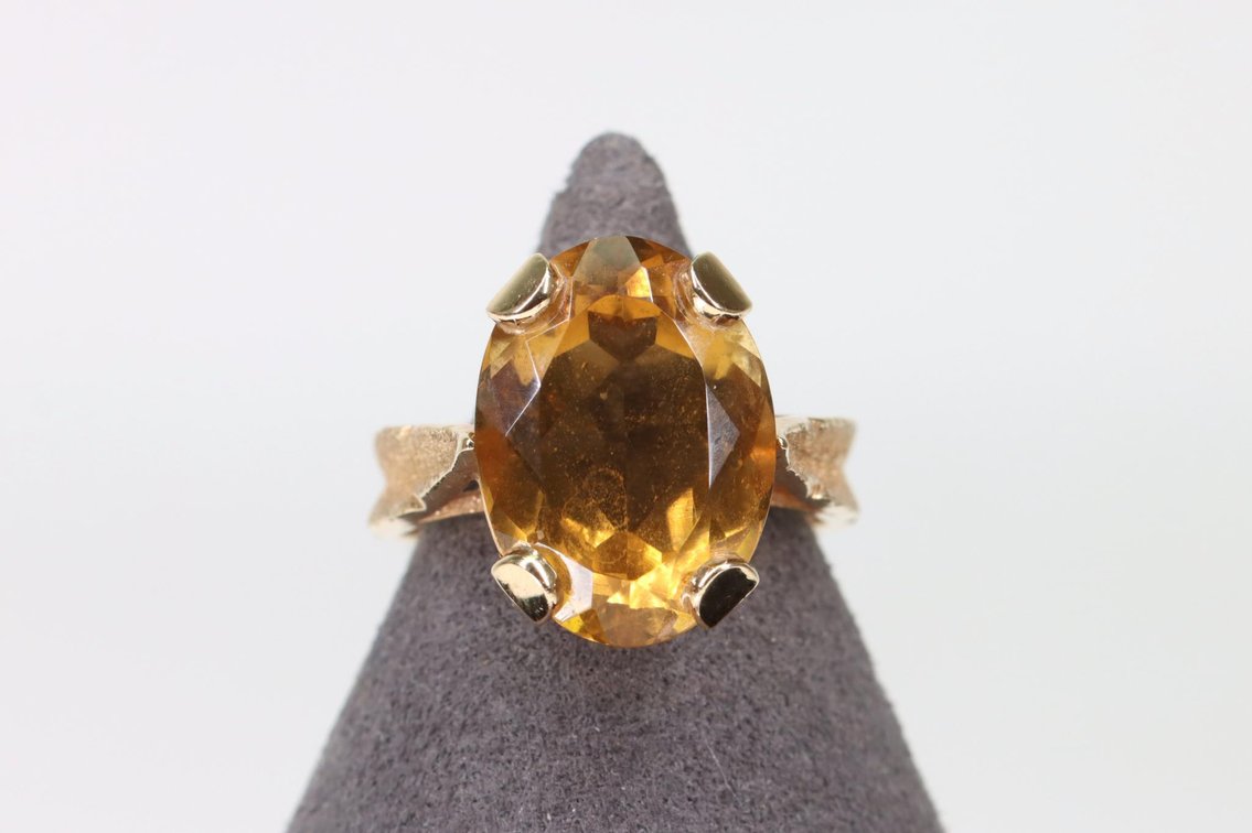 14k YG Imperial Topaz RIng