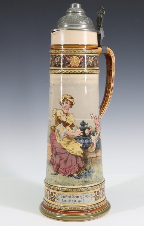 Large Mettlach Stein
