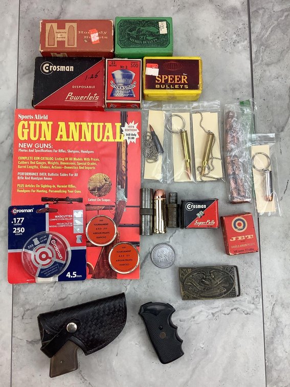 Starter PIstol, Airgun Pellets And Assorted Sporting Goods