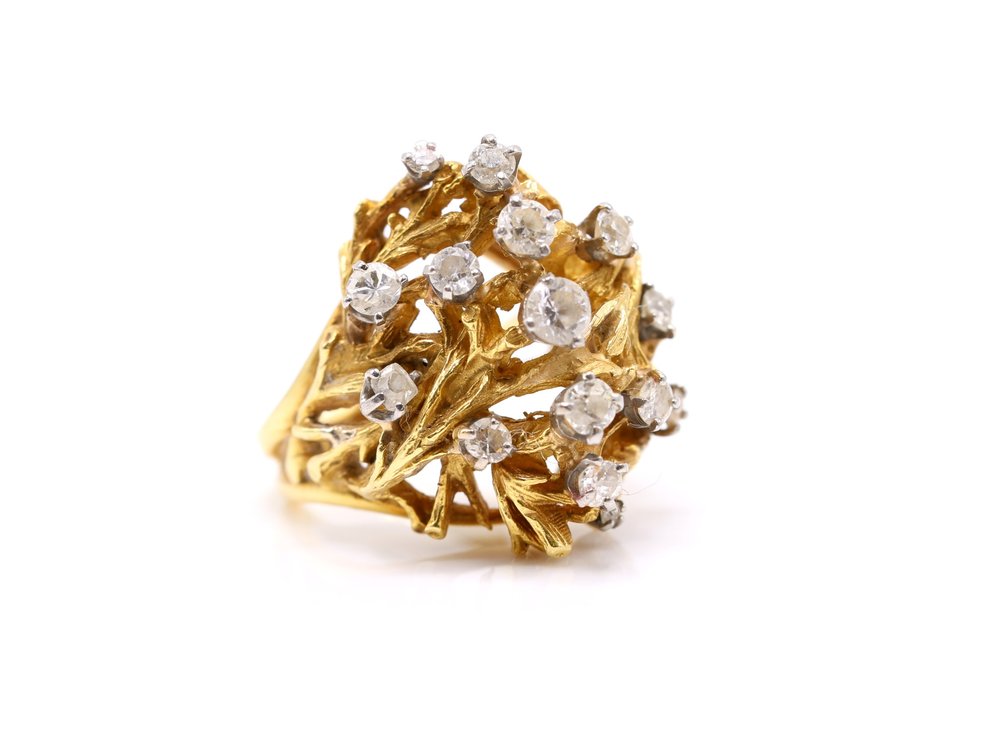 14k YG Diamond Ring