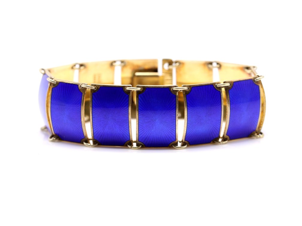 David Andersen Enamel Sterling Silver Bracelet