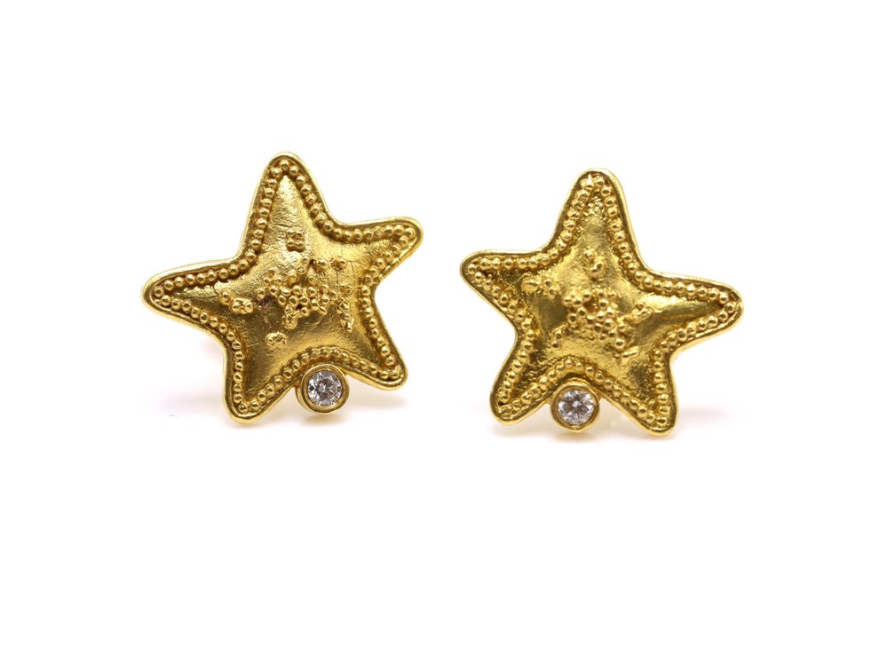 18k YG Earrings