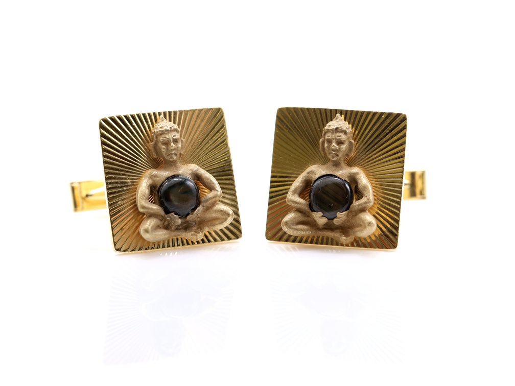 Frank J. Golden 14k Star Sapphire Cufflinks